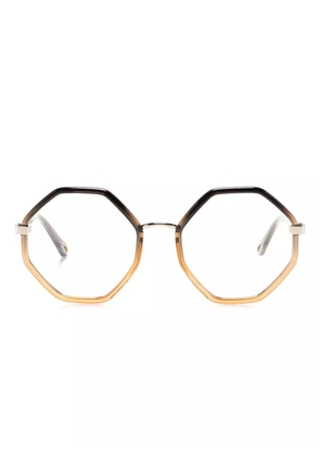 Chloé Eyewear oversized geometric-frame glasses - Black