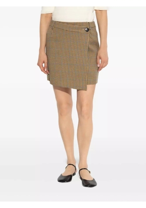 Gestuz check-pattern wrap skirt - Neutrals