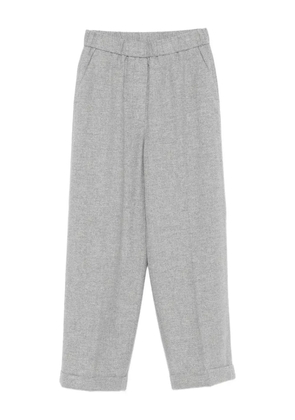 Peserico elastic-waist wool trousers - Grey