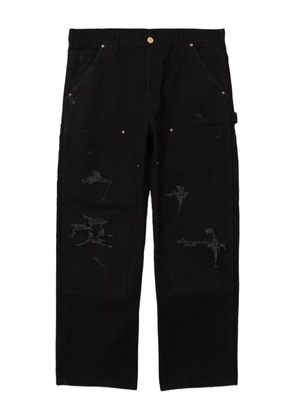 KAMIYA distressed cotton trousers - Black