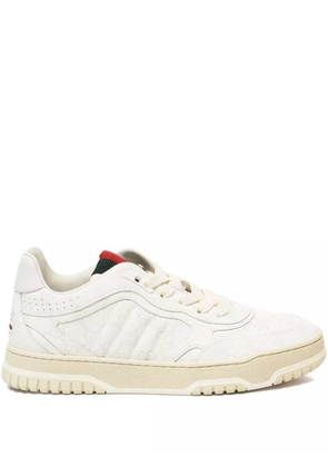 Gucci Re-Web leather sneakers - White