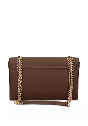 Love Moschino logo-plaque chain-strap cross body bag - Brown