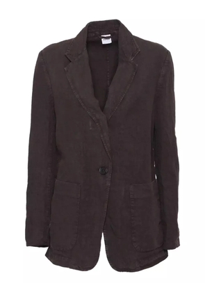 ASPESI single-button linen jacket - Brown