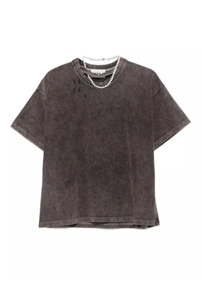 Seen Users acid-wash cotton T-shirt - Black