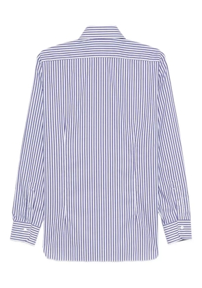 Barba striped cotton shirt - Blue