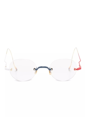 Thom Browne Eyewear rimless round glasses - White