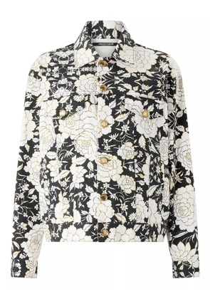 Roberto Cavalli floral print denim jacket - White