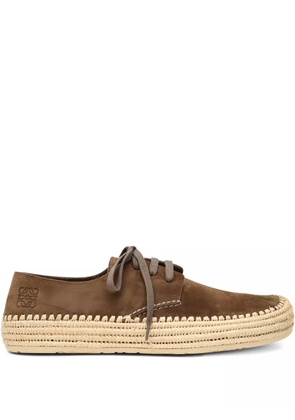 LOEWE Rio debossed-logo espadrilles - Brown