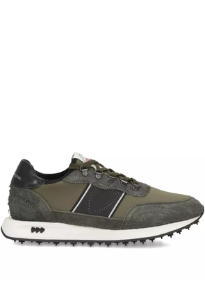 Philippe Model Paris suede leather panelled low-top sneakers - Green