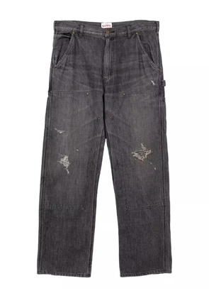 KAMIYA distressed five-pocket jeans - Black