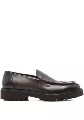 Doucal's penny leather loafers - Brown