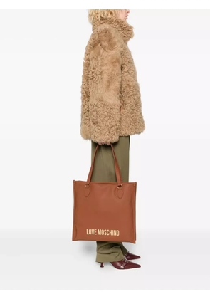 Love Moschino logo-lettering tote bag - Brown
