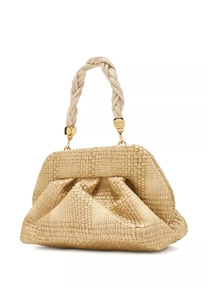 Themoirè Tia woven pleated shoulder bag - Neutrals