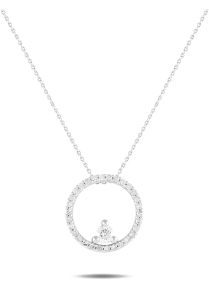 LB Exclusive 14K white gold diamond necklace - Silver