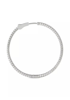 LB Exclusive 14K white gold diamond hoop earrings - Silver
