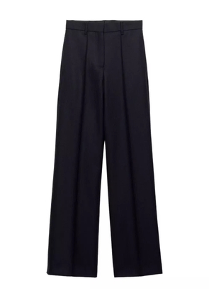 Prada herringbone triangle-logo trousers - Blue