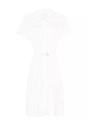 LIU JO belted shirt midi dress - White