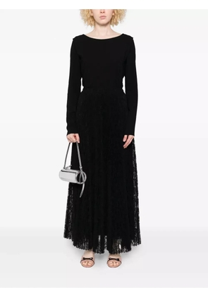 Ermanno Scervino lace pleated maxi skirt - Black