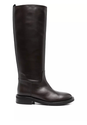 Via Roma 15 leather knee-high boots - Brown