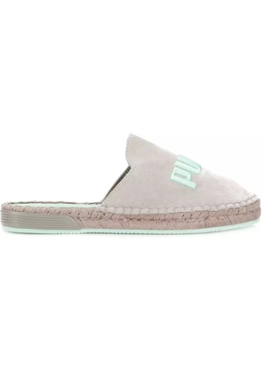 Fenty X Puma embroidered logo flat espadrilles - Green