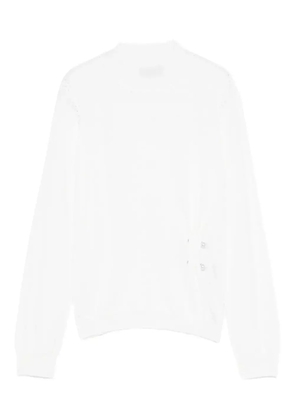 LIU JO pearl-embellishment wool sweater - Neutrals