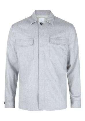 Eleventy patch-pocket shirt jacket - Grey