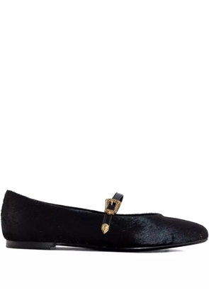 Roberto Festa calf-hair buckled ballet flats - Black