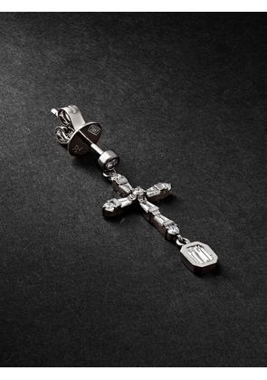 SHAY - White Gold Diamond Single Earring - Men - Silver