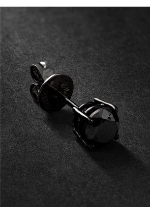 SHAY - Blackened Gold Diamond Single Earring - Men - Black