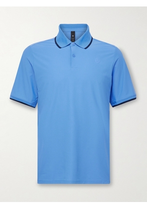 Lululemon - Slim-Fit Logo-Appliquéd Recycled-Mesh Tennis Polo Shirt - Men - Blue - S
