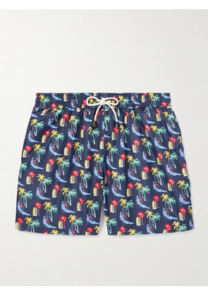 Rubinacci - Straight-Leg Mid-Length Printed Swim Shorts - Men - Blue - IT 46