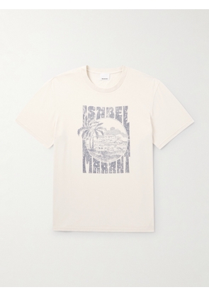 Marant - Honore Printed Cotton-Jersey T-Shirt - Men - Neutrals - XS