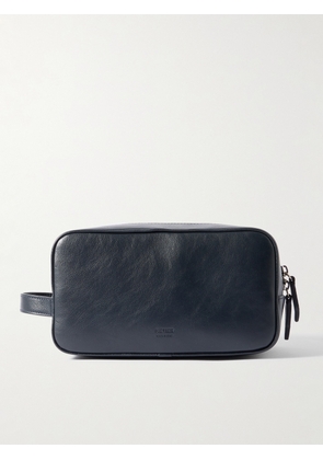 Métier - Leather Wash Bag - Men - Blue