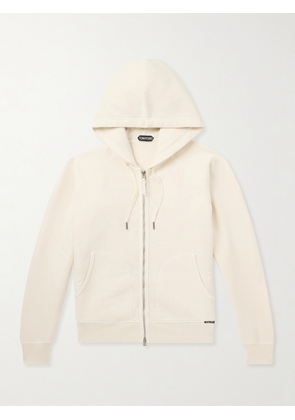 TOM FORD - Slim-Fit Cotton-Jersey Zip-Up Hoodie - Men - Neutrals - IT 46
