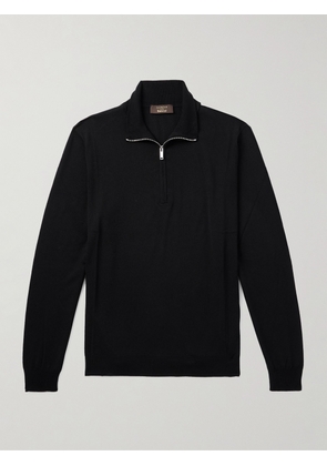 Incotex - Zanone Flexwool Half-Zip Sweater - Men - Black - IT 46