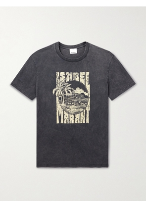 Marant - Honore Printed Cotton-Jersey T-Shirt - Men - Gray - XS