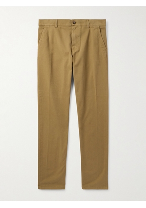 Canali - Slim-Fit Garment-Dyed Cotton-Twill Trousers - Men - Brown - IT 46