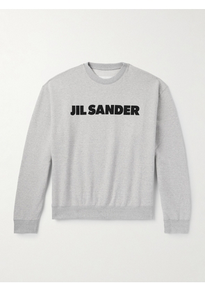 Jil Sander - Logo-Print Cotton-Jersey Sweater - Men - Gray - XS