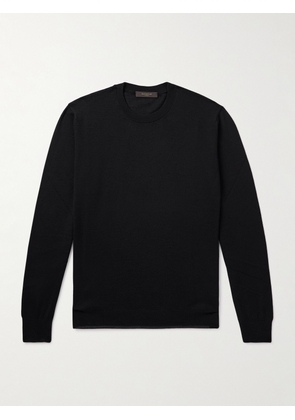 Incotex - Zanone Slim-Fit Cashmere and Silk-Blend Sweater - Men - Black - IT 46