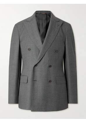 Canali - Double-Breasted Wool Suit Jacket - Men - Gray - IT 48