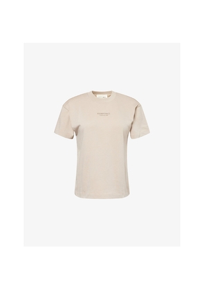 Womens Fear Of God Essentials Embossed-Branding Round-Neck Cotton-Blend T-Shirt