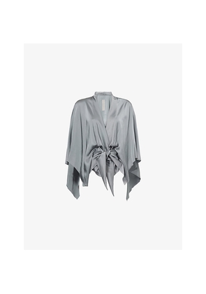 Womens Rick Owens Half Moon Draped Satin Top