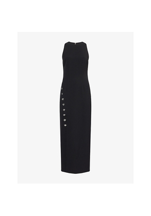 Womens Rotate Birger Christensen Dimitra Button Woven Midi Dress