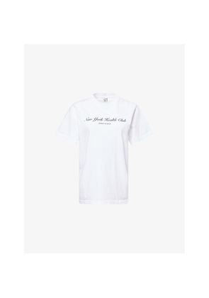 Womens Sporty & Rich Ny Health Club Round-Neck Cotton-Jersey T-Shirt