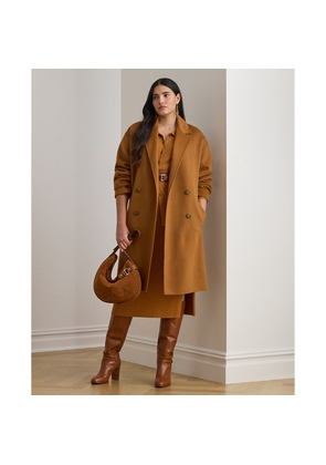 Curve - Double-Breasted Wool-Blend Cocoon Coat