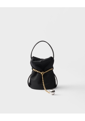 Prada Petit Sac Noir mini Re-Nylon and nappa leather bucket bag