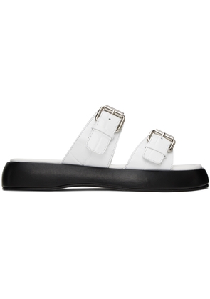 BY FAR White Wyatt Sandals