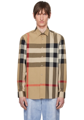 Burberry Beige Check Shirt