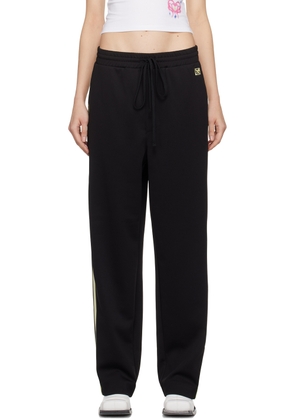 lesugiatelier Black Side Striped Track Pants