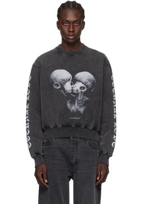 Han Kjobenhavn Gray Aliens Kissing Sweatshirt